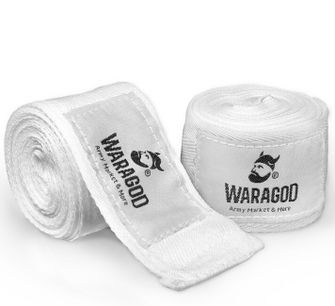 WARAGOD bokserskie bandaże 2,5m, białe