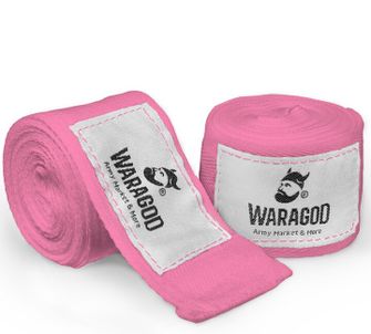 WARAGOD bokserskie bandaże 2,5m, różowe