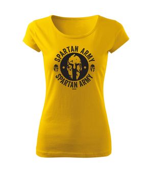 DRAGOWA krótka koszulka damska Archelaos, żółta 150g/m2