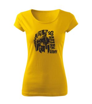 DRAGOWA krótka koszulka damska León, żółta 150g/m2
