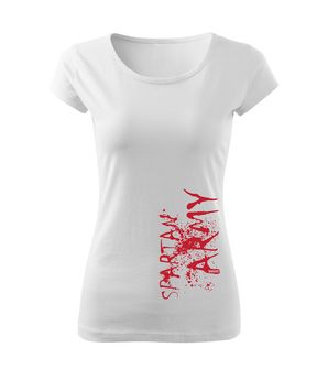 DRAGOWA krótka koszulka damska War, biała 150g/m2