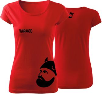 WARAGOD krótka koszulka damska BIGMERCH,  czerwona 150g/m2