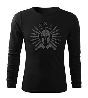 DRAGOWA Fit-T koszulka z długim rękawem Ares, czarna 160g/m2