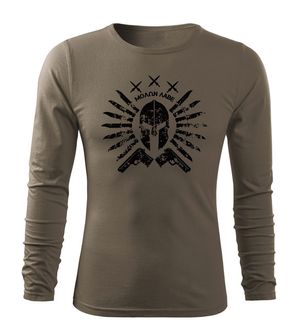 DRAGOWA Fit-T koszulka z długim rękawem Ares, oliwkowa 160g/m2