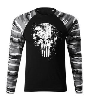 DRAGOWA Fit-T koszulka z długim rękawem Frank The Punisher, metro 160g/m2
