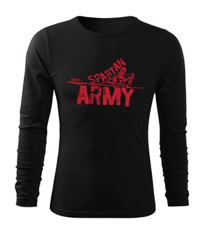 DRAGOWA Fit-T koszulka z długim rękawem RedNabis, czarna 160g/m2