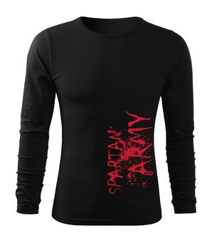 DRAGOWA Fit-T koszulka z długim rękawem RedWar, czarna 160g/m2