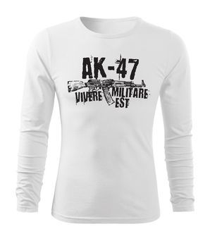 DRAGOWA Fit-T koszulka z długim rękawem Seneca AK-47, Biała 160g/m2
