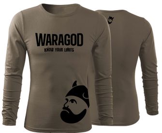 WARAGOD Fit-T koszulka z długim rękawem StrongMERCH, oliwkowa