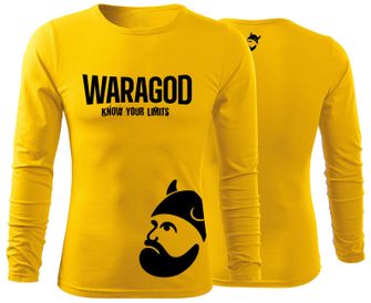WARAGOD Fit-T koszulka z długim rękawem StrongMERCH, Żółta