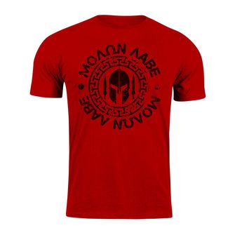 DRAGOWA koszulka z krótkim rękawem Molon Labe, czerwona 160g/m2