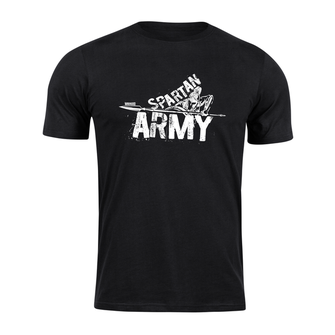 DRAGOWA koszulka z krótkim rękawem spartan army Nabis, czarna 160g/m2